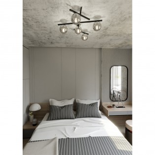 Ceiling Flush Lamp Tramas Graphite (5 lights)
