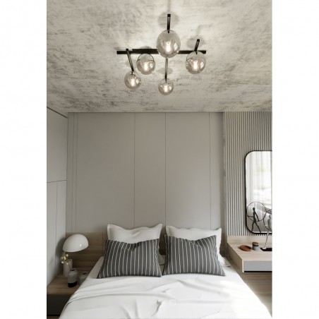 Ceiling Flush Lamp Tramas Graphite (5 lights)