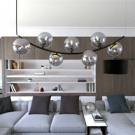 Ceiling lamp Irenzo Graphite (7 lights)