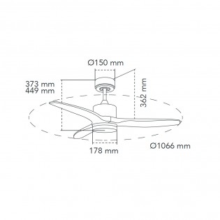 LED-Deckenventilator Terre (20W)