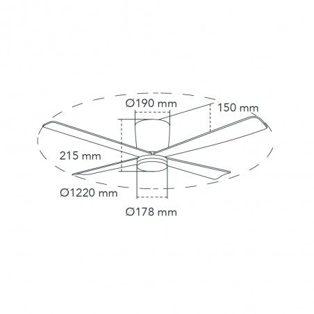 LED Ceiling Fan Surat CCT Dim (18W)