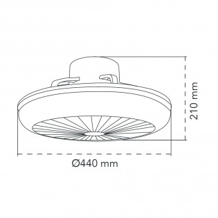 LED fan with speaker Iris RGB CCT (25W)