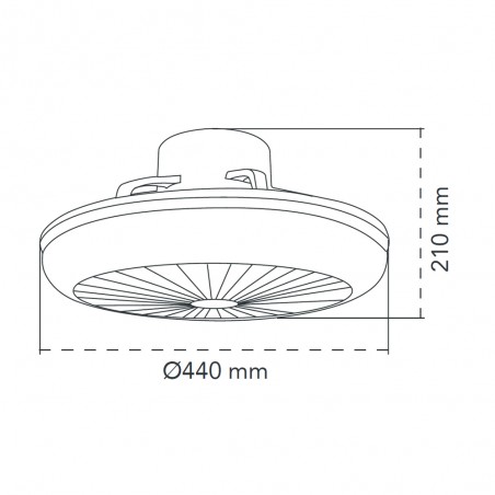 LED-Lüfter mit Lautsprecher Iris RGB CCT (25W)