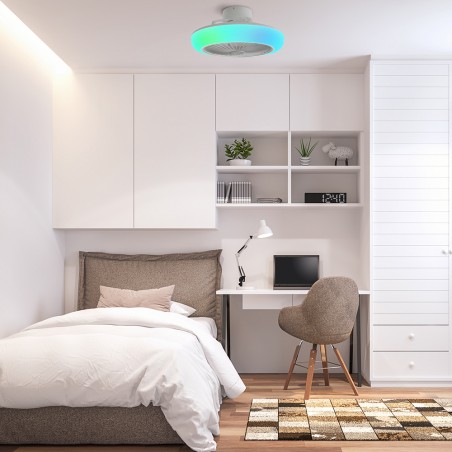 LED-Lüfter mit Lautsprecher Iris RGB CCT (25W)