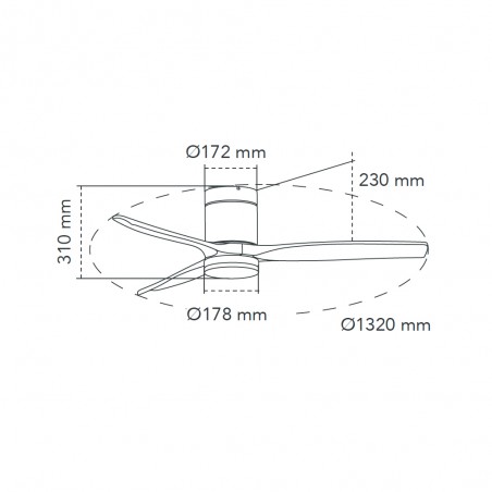 LED Ceiling Fan Yen II CCT (15W)