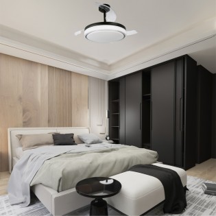 Ventilador LED con aspas plegables Aneto CCT Dim (72W)