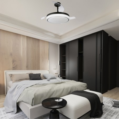 Ventilador LED con aspas plegables Aneto CCT Dim (72W)