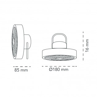 Ventilador de mesa portátil recargable Splash (5.5W)