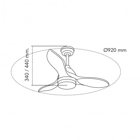 Ventilador de techo LED Beta CCT Dim (20W)