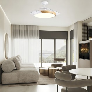 Ventilador de techo LED aspas retráctiles Taoro CCT Dim (72W)