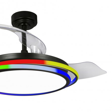 LED fan with folding blades Antila RGB CCT (65W)