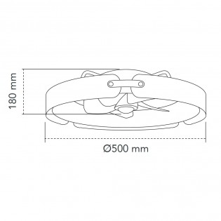 LED Ceiling Flush Fan Tivoli CCT Dim (50W)