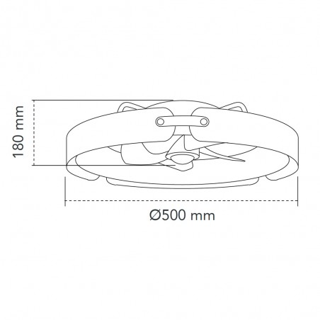 LED Ceiling Flush Fan Tivoli CCT Dim (50W)