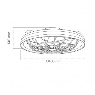 Ventilador Plafón LED Rafale CCT Dim (50W)