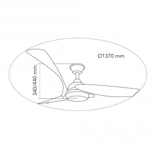 Ventilador de techo LED Enna CCT Dim (24W)