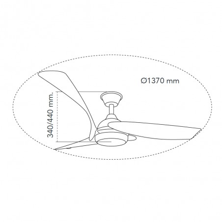 Ventilador de techo LED Enna CCT Dim (24W)