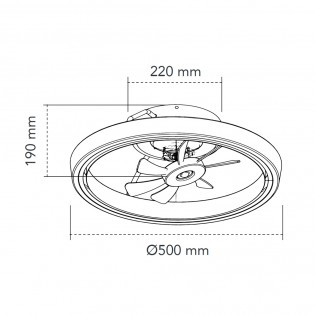 Ventilador Plafón LED Dinirot CCT Dim (50W)