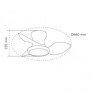 LED Ceiling Fan Reel CCT Dim (20W)