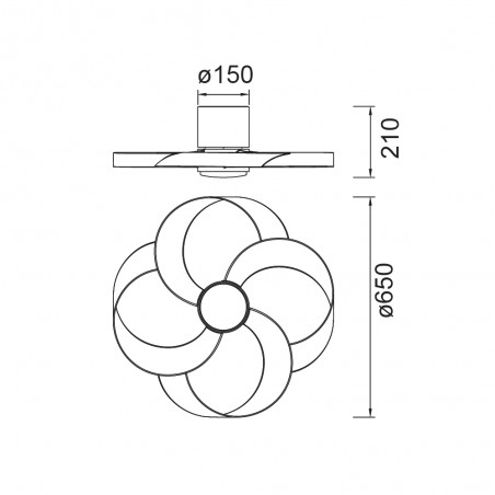 Ventilador de techo LED Rose CCT Dim (24W)
