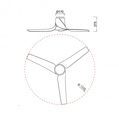 Ventilador de techo LED Ushuaia CCT Dim (30W)