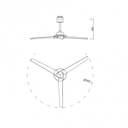 Ventilador LED aspas reversibles Brisa Mini CCT Dim (20W)