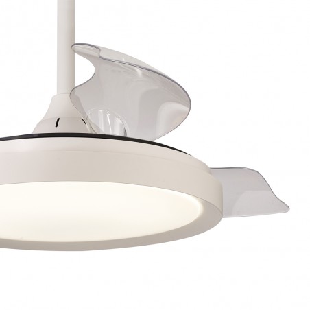 Ventilador LED aspas desplegables Mistral Mini CCT Dim (40W)