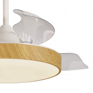 Ventilador LED aspas desplegables Alaska CCT Dim (50W)