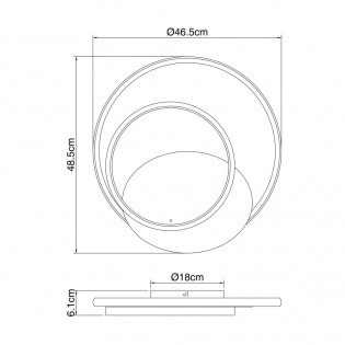Plafón de techo LED Rodan (36W)