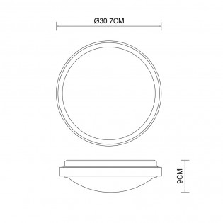Flush light LED Bruno CCT (12W)