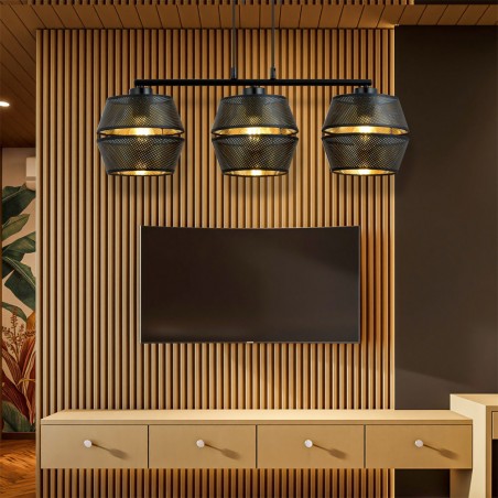 Lámpara colgante Venice Negro (3 luces)