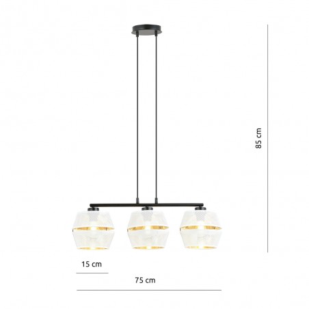 Lámpara colgante Venice Blanco (3 luces)