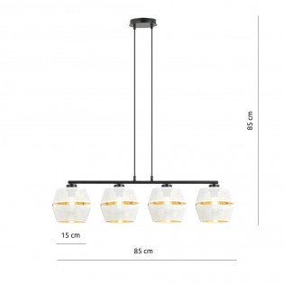 Lámpara colgante Venice Blanco (4 luces)