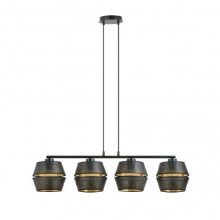 Lámpara colgante Venice Negro (4 luces)