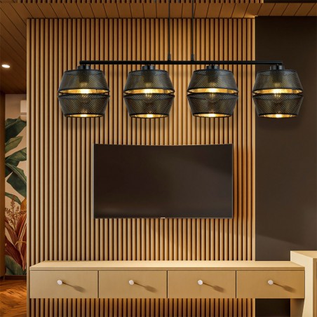 Pendant Lamp Venice Black (4 lights)