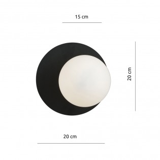 Aplique de pared Zero Negro Opal