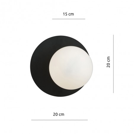 Aplique de pared Zero Negro Opal