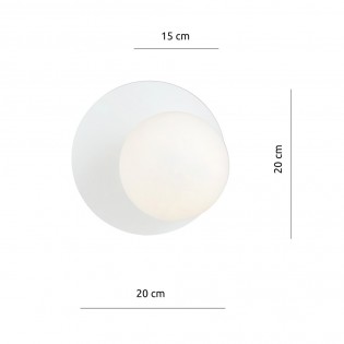 Aplique de pared Zero Blanco Opal