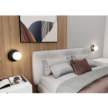 Aplique de pared Zero Negro Opal