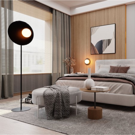 Aplique de pared Zero Negro Opal