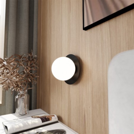Aplique de pared Zero Negro Opal