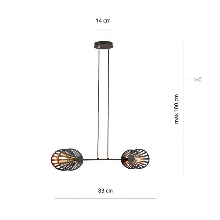 Lámpara de techo Bahia (2 luces)