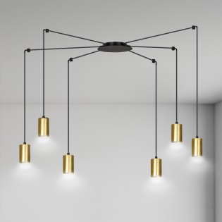 Pendant Lamp Finder Gold (6 lights)