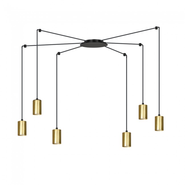 Lámpara colgante Finder Oro (6 luces)