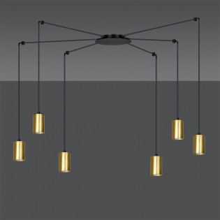 Pendant Lamp Finder Gold (6 lights)