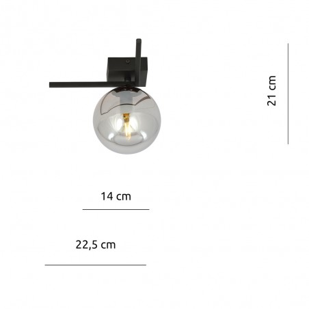 Wall Lamp Merli VII Grafito