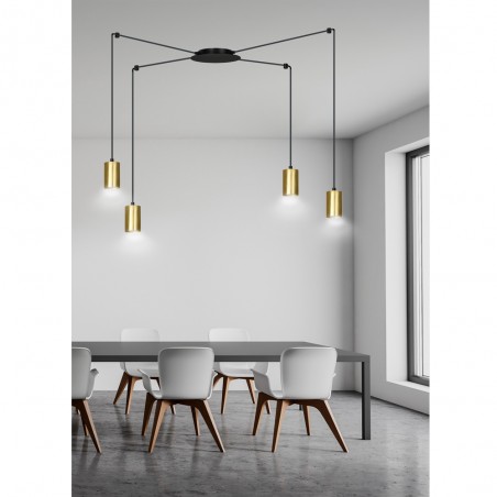Pendant Lamp Finder Gold (4 lights)