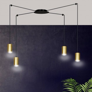 Pendant Lamp Finder Gold (4 lights)