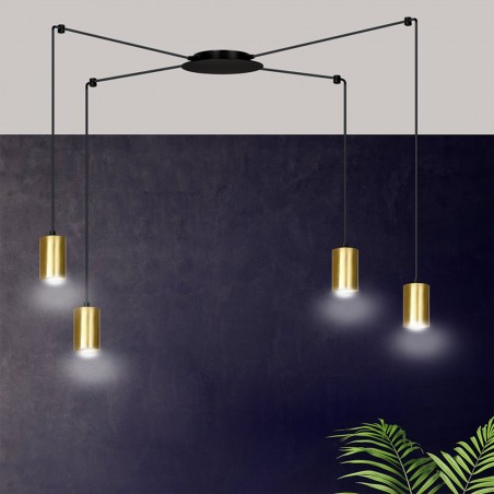 Pendant Lamp Finder Gold (4 lights)