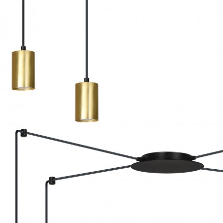 Lámpara colgante Finder Oro (4 luces)