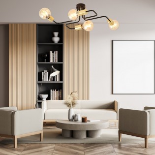 Plafón de techo Vender Oro (4 luces)